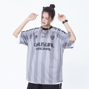 T-<span class=keywords><strong>shirt</strong></span> d'été à manches courtes style américain vintage Y2K, léger et polyvalent, imprimé, coupe oversize - Product Image 1