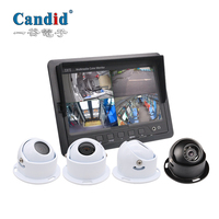 Sistema de Monitoreo de Vehículos Universal AHD de 4 Canales, Monitor LCD IPS de 7 Pulgadas, Cámara de Reversa para Automóvil, Soporte de Montaje en el Tablero de 12V para Automóviles