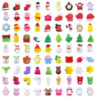 Nouveau jouet anti-stress souple de Noël, Père Noël, Bonhomme de neige, Citrouille, Halloween, Dessin animé, Jouet à presser de Noël, Fourniture de fête, Soulagement du stress