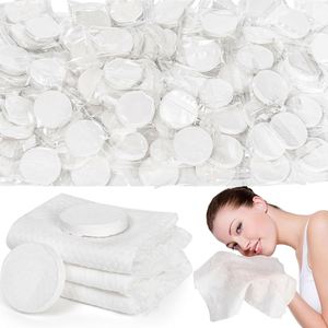 Mini lingettes compressées jetables écologiques certifiées CE, 100 pièces, serviettes de camping portables, lingettes non tissées format pièce de monnaie - Product Image 1