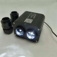 Kit Starlight 20W RGBW LED tête d'affiche 2 têtes de lumière étoile à fibre optique pour voiture avec télécommande RF et contrôle APP Twinkle Starry Sky