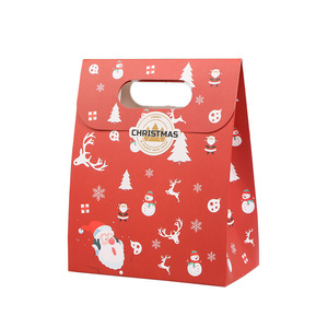 Hot bán tùy chỉnh tái chế giáng sinh vui vẻ túi giấy bên túi quà tặng cho món quà - Product Image 1