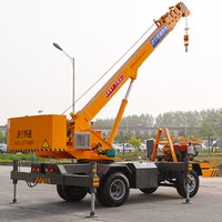 Mini-grue de camion de 4 tonnes avec nacelle haute, flèche droite, mobile, hauteur de levage de 19 m, haute efficacité opérationnelle pour terrain de travail
