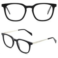 Nouvelle monture de lunettes ovale en acétate style punk avec branches métalliques et verres AC pour femmes, lunettes optiques G6310