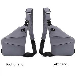 New Trendy Mens <b>Canvas</b> Chest Bag Sports Fanny Pack Cross Body Multi-function Single Shoulder Anti-theft Backpack - Product Image 3