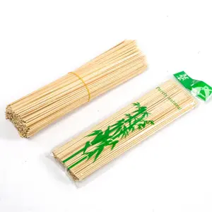 Eco-friendly fruit bamboo sticks, biodegradable cocktail wood bamboo sticks for family BBQ party