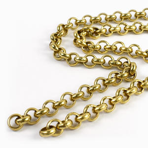 עמוק xp217 10 מ "מ שרשרת פליז מוצק קישורים חלקי תיק בעבודת יד לחגורת תיק יד חגורת מלאכה תכשיטים אביזרים שרשרת תיק פליז - Product Image 4