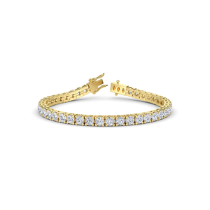 กำไลข้อมือเพชรเลี้ยงในห้องปฏิบัติการ ดีไซน์หรูหรา สีทอง/โรสโกลด์ สำหรับทุกเพศ ตัดแบบเรเดียนท์ ประกายระยิบระยับ งานฝีมือทันสมัย หรูหรา - Product Image 5