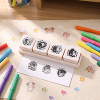 Sello de Papelería Kawaii, Sello de Dibujos Animados Personalizado, Sello para Diario, Estilo Coreano, Japonés, Lindo, Mini, Creativo