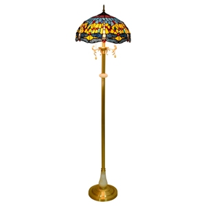16 pollici di Rame Puro Giallo Dragonfly Stained Glass Giada Tifany In Piedi Living Room Bar Colorato Angolo Alto Tiffany <span class=keywords><strong>Lampada</strong></span> <span class=keywords><strong>Da</strong></span> <span class=keywords><strong>Terra</strong></span> - Product Image 5
