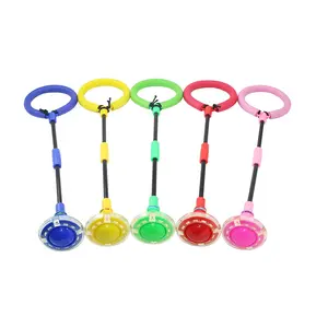 Foldable Ankle Skip Ball Flash Jump Colorful Sports Swing Ball outdoor hanging led light balls