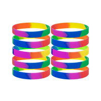 Silikon-Armband in Regenbogenfarben, Gummi-Armbänder, Farbige Stretch-Armbänder für Veranstaltungen, Männer, Frauen, Jugendliche, Spiele, Teams, Partyzubehör