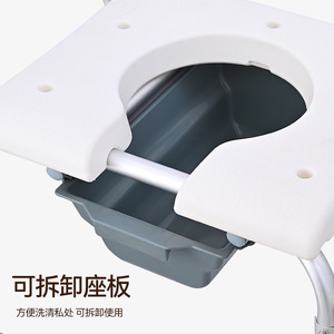 Chaise de toilette réglable pliable antidérapante pour adultes, utilisation intérieure, acier à haute teneur en carbone ZBY 25G - Product Image 3