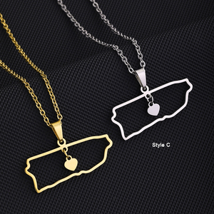 Collar <span class=keywords><strong>de</strong></span> Moda con Mapa <span class=keywords><strong>de</strong></span> Ciudad en Acero <span class=keywords><strong>de</strong></span> Titanio, Collar con Colgante <span class=keywords><strong>de</strong></span> Corazón <span class=keywords><strong>para</strong></span> <span class=keywords><strong>Hombre</strong></span> y Mujer, Collar <span class=keywords><strong>de</strong></span> Acero Inoxidable con Mapa <span class=keywords><strong>de</strong></span> <span class=keywords><strong>Puerto</strong></span> <span class=keywords><strong>Rico</strong></span> - Product Image 4