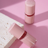 Tube de brillant à lèvres vide double couche rond de 3 ml, rose, court, épais, unique, joli et attrayant, sans MOQ, en stock, prêt à être expédié
