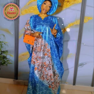 Nouvelle Robe Africaine <span class=keywords><strong>Bazin</strong></span> Riche <span class=keywords><strong>Boubou</strong></span> Dashiki Imprimée Parfumée 2026, Robe de Mariée Traditionnelle Nigériane Originale - Product Image 1