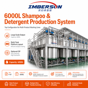 6000L Large-Scale Fully-Automatic High Productivity Liquid Washing Production System For Hair & Body Care