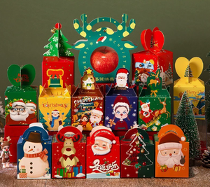 Cajas de Regalo de Papel Kraft Navideñas con Diseños de Dibujos Animados, Autoarmables, Reciclables, para Regalos y Decoración Navideña - Product Image 2
