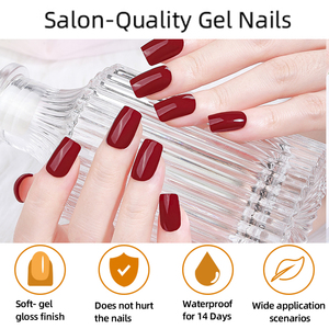 Bandes de gel semi-permanentes pour ongles, dégradé rose doux, style européen-américain, autocollants pour ongles en gel durci - Product Image 3