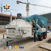 Centrale à béton mobile automatique personnalisable SDDOM, mini-centrale à béton prête à l'emploi portable pour la construction