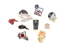 Badge en métal émaillé UV personnalisé pour broches et badges de collection en gros, motifs animaux Kawaii, brillants, souples ou rigides