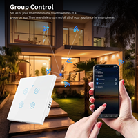 Interrupteurs intelligents standard UE/Royaume-Uni 10A, OEM/ODM, panneau tactile personnalisé en matériau PC, compatibles avec la vie intelligente, module Zigbee, interrupteur mural