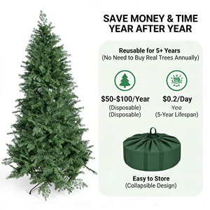 <span class=keywords><strong>Sapin</strong></span> de Noël artificiel haut de gamme <span class=keywords><strong>en</strong></span> pin, réaliste, dense, aiguilles <span class=keywords><strong>en</strong></span> PE, résistant au feu, pliable, avec support métallique, pour <span class=keywords><strong>intérieur</strong></span> - Product Image 4