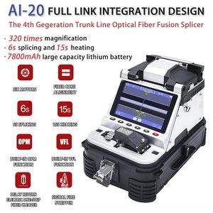 Máquina de Fusión de Fibra Óptica Groword Ai-20 con Alineación de Núcleo Automática, Soldadura Óptica FTTx, Empalme en 6s, Seis Motores, Calentamiento en 15s - Product Image 4