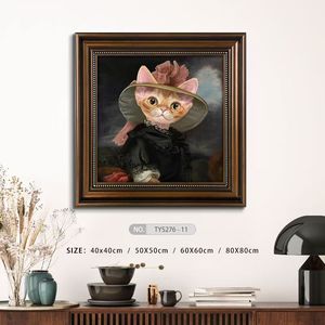 Novità pittura su tela per gatti ispirata a ritratti di fama mondiale per la decorazione di interni e regali divertenti per animali domestici - Product Image 5