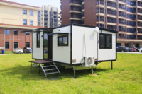 Mobil-home extensible sur roues, petite maison mobile entièrement meublée, remorquable, portable, camping-car pour la vie en plein air