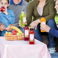 Bouteilles de boissons en plastique PET carrées jetables écologiques personnalisées avec couvercles pour sodas, boissons énergisantes, whisky