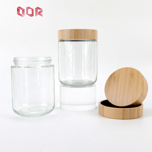 500ml High Quality Clear Transparent Food Grade Glass Bottle with <b>Bamboo</b> Lid for Multipurpose Bottle Support Customization - Product Image 2