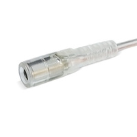 Cable de Alimentación CC Hembra de 5.5x2.1mm con Interruptor de Encendido/Apagado, Cables Desnudos, Cable Aislado de PVC Transparente para Conexión de Energía