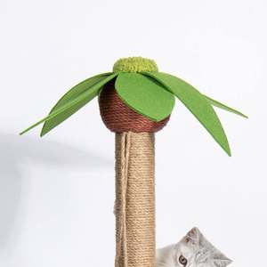 Luxury Modern Large Cat Scratching House Cute Wood Cat Tree Tower with Sisal Paper Components Modern Cat Toy in Carton <b>Packaging</b> - Product Image 2