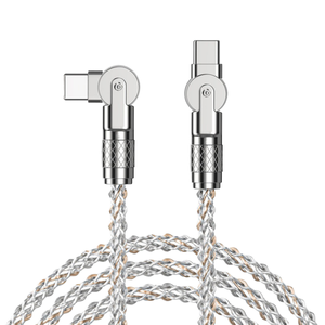 Cable USB C de Carga Rápida con LED Giratorio de 180 Grados, Cable Luminoso Tipo C a C <span class=keywords><strong>para</strong></span> <span class=keywords><strong>iPhone</strong></span> y Samsung - Product Image 1
