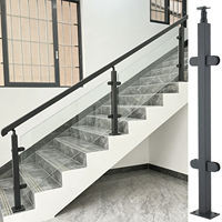 Balustre carré en acier inoxydable pour garde-corps en verre, colonne de garde-corps intérieur pour escalier et balcon, hauteur personnalisée, vente directe usine