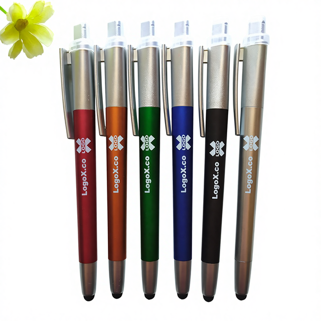 Factory Supply LED Touch Screen Advertising Light Box Ballpoint Pen Creative Rotating Laser logo Glowing Pen DXB02 China