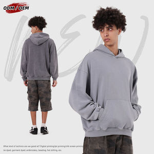 Sudadera con Capucha Vintage de Algodón 100% de 430G, Estilo Americano, Casual, para Hombre, Lavada, para Invierno - Product Image 4