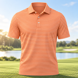Polo Ligero de Golf para Hombre, Manga Corta, con Rayas Horizontales, Personalizable con Logotipo - Product Image 2