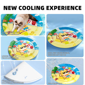 Tapis rafraîchissant rond en PVC réutilisable pour animaux de compagnie, rempli d'eau, pour chiens et chats, soulagement de la chaleur estivale, portable, lavage à la main uniquement - Product Image 3