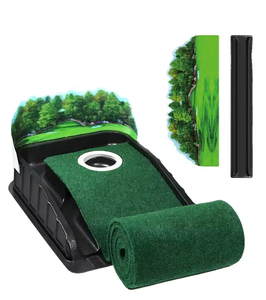 Wholesale New High Quality Mini Golf Green Putting Mat Portable Indoor and Outdoor Practice Ball <b>Rebound</b> - Product Image 3