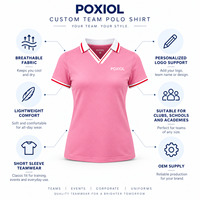 Polo d'entraînement de football personnalisé, multicolore, manches courtes, haut d'équipe, logo personnalisé pour clubs, écoles, académies, fourniture OEM