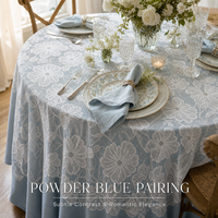 Nappe de table en dentelle florale de 70 pouces, nappe de table vintage en dentelle blanche pour table à manger, banquet de mariage, décoration de la maison