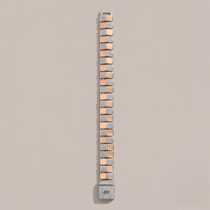 Pulsera de Eslabones de Plata 925 con Oro Rosa para Mujer, Pulsera de Diseño en Plata de Ley, Joyería Elegante y de Lujo - Product Image 1