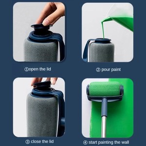 Juego de Rodillos de Pintura Profesional para Paredes, sin Varilla, Multifuncional, con Cepillo para Bordes Limpios, Recargable, para Tratamiento de Pintura - Product Image 5