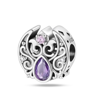 Collana con Ciondolo a Forma <span class=keywords><strong>di</strong></span> Cuore in Zircone con Finitura Placcata Argento/<span class=keywords><strong>Oro</strong></span> - Accessorio Fai-da-Te per Uso Quotidiano Unisex - Product Image 1