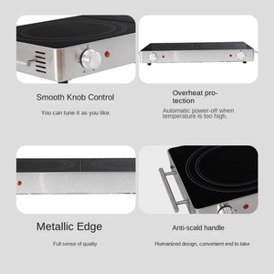 Chauffe-Plats en Verre avec Boîtier en Acier Inoxydable 1200W, Contrôle de Température Réglable pour Buffets, Restaurants, Dîners à Domicile, Voyages - Product Image 5