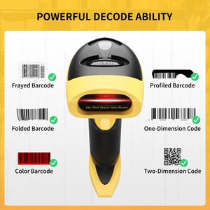 <span class=keywords><strong>NETUM</strong></span> L8BL Escáner de código de barras 2D inalámbrico L5 Lector de código de barras QR con cable PDF417, Escáner de mano de detección automática para sistema POS - Product Image 4