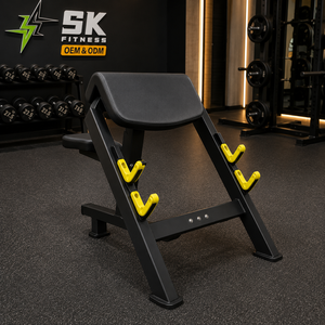 Panca Commerciale Preacher Curl Professionale <span class=keywords><strong>per</strong></span> Isolamento Bicipiti <span class=keywords><strong>da</strong></span> Seduti, Stazione di Allenamento della Forza <span class=keywords><strong>per</strong></span> lo Sviluppo Muscolare delle Braccia ad Alta Resistenza - Product Image 3