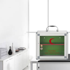 Botiquín de Primeros Auxilios de Aluminio Cuadrado para Montar en la Pared, Capacidad de 6-10L, Color Plateado, Diseño Minimalista, Portátil - Product Image 5